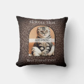 ペット記念写真かわいいオーナー名キープサケ クッション (正面)