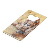 ペット記念写真のパーソナライズ クレジットカード栓抜き (裏面アングル)