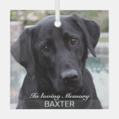 ペット記念写真の作成 ガラスオーナメント (正面)