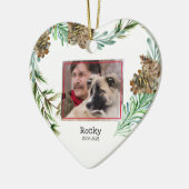 ペット記念写真クリスマスハートセラミック装飾品 セラミックオーナメント (左)