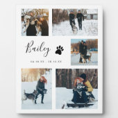 ペット記念写真コラージュポープリントのハート フォトプラーク (正面)