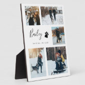 ペット記念写真コラージュポープリントのハート フォトプラーク (側面)