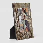 ペット記念写真コラージュ | お気に入りの hello wood フォトプラーク (側面)