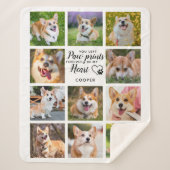 ペット記念写真パーソナライズされたコラージュ シェルパブランケット (正面)