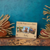 ペット記念写真パーソナライズされたコラージュ フォトプラーク (側面)