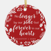 ペット記念写真パーソナライズされたホリデーエレメント セラミックオーナメント (正面)