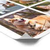 ペット記念写真パーソナライズされた11枚 ポスター (角)