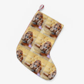 ペット記念写真パーソナライズ スモールクリスマスストッキング (正面 (吊り時))