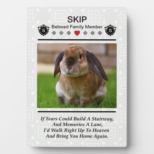 ペット記念写真プラークを作る フォトプラーク (正面)