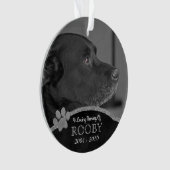 ペット記念写真ポープリントパーソナライズされた名 オーナメント (正面)