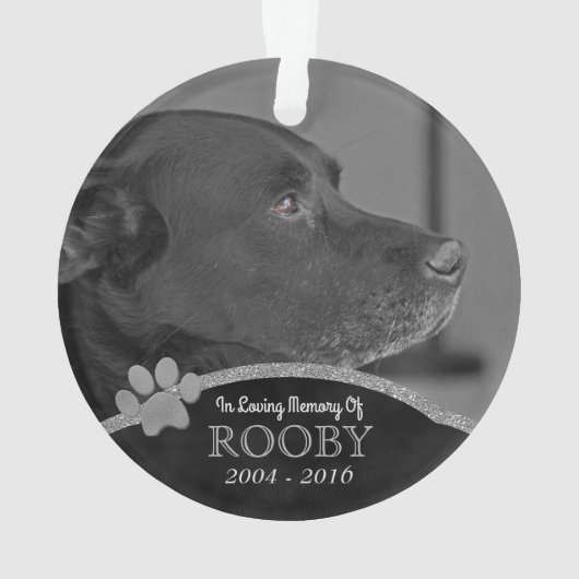 ペット記念写真ポープリントパーソナライズされた名 オーナメント (裏面)