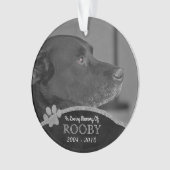 ペット記念写真ポープリントパーソナライズされた名 オーナメント (正面)
