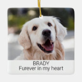 ペット記念写真付き セラミックオーナメント (正面)