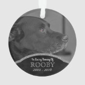 ペット記念写真名パーソナライズされたクリスマス オーナメント (裏面)