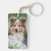 ペット記念写真悔やみや弔慰犬ペットロス記念 キーホルダー (裏面)