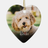 ペット記念写真猫犬エレガントハート セラミックオーナメント (右)