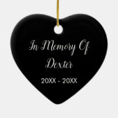 ペット記念写真猫犬エレガントハート セラミックオーナメント (裏面)