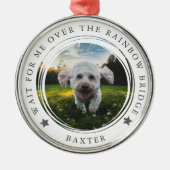 ペット記念写真虹橋 メタルオーナメント (正面)