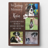ペット記念写真記念パーソナライズされた品 フォトプラーク (正面)
