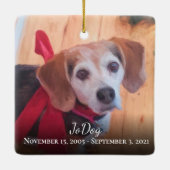 ペット記念写真2永遠に私たちのハート セラミックオーナメント (裏面)