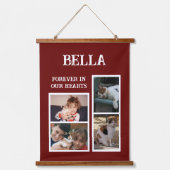ペット記念写真4永遠にブルゴーニュ白 吊り下げ型タペストリー (正面)