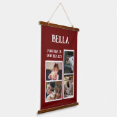 ペット記念写真4永遠にブルゴーニュ白 吊り下げ型タペストリー (傾斜あり)