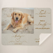 ペット記念写真 シェルパブランケット (正面(横))