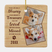 ペット記念写真 セラミックオーナメント (裏面)