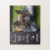 ペット記念写真 – ペットの喪失引用文 – ペット悔やみや弔慰 ジグソーパズル (縦)