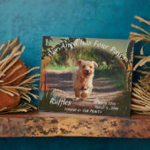 ペット記念四足サンセット2009プラーク フォトプラーク (側面)