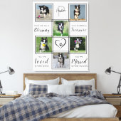 ペット記念大理石6犬写真コラージュ キャンバスプリント (インサイチュ (寝室))