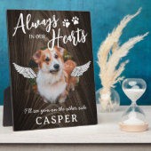 ペット記念天使の翼の写真 フォトプラーク (側面)