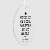 ペット記念悔やみや弔慰ことわざ写真記念 オーナメント (正面)