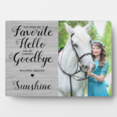 ペット記念悔やみや弔慰パーソナライズされた馬写真 フォトプラーク (正面)