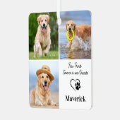 ペット記念悔やみや弔慰パーソナライズされた3フォトコラージュ メタルオーナメント (正面左)