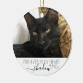 ペット記念悔やみや弔慰フォトファーエバーハート セラミックオーナメント (左)