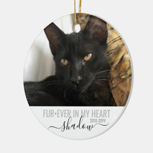 ペット記念悔やみや弔慰フォトファーエバーハート セラミックオーナメント (左)