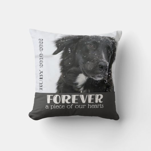 ペット記念悔やみや弔慰写真 クッション (正面)