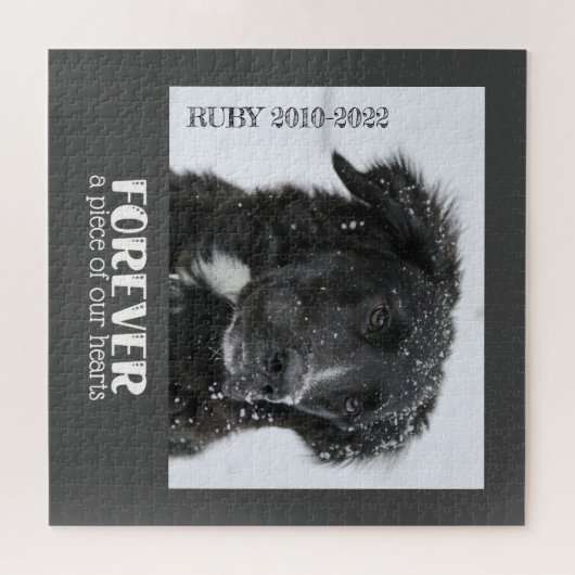 ペット記念悔やみや弔慰写真 ジグソーパズル (横)