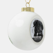 ペット記念悔やみや弔慰写真 セラミックボールオーナメント (左)