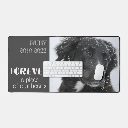 ペット記念悔やみや弔慰写真 デスクマット (キーボード&マウス)