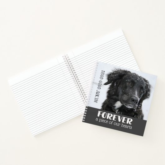 ペット記念悔やみや弔慰写真 ノートブック (内部)