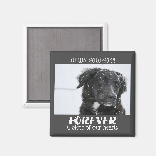 ペット記念悔やみや弔慰写真 マグネット (正面/裏面)