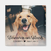 ペット記念悔やみや弔慰写真 マグネット (正面)