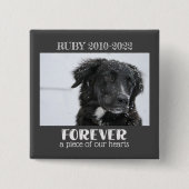 ペット記念悔やみや弔慰写真 缶バッジ (正面)
