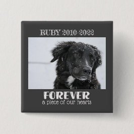 ペット記念悔やみや弔慰写真 缶バッジ