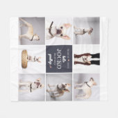 ペット記念悔やみや弔慰引用文記念フォトコラージュ フリースブランケット (正面(横))