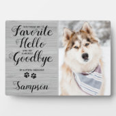 ペット記念悔やみや弔慰記念パーソナライズされた写真 フォトプラーク (正面)