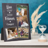 ペット記念悔やみや弔慰記念ペットロス4写真 フォトプラーク (側面)