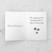 ペット記念悔やみや弔慰 カード (内部)